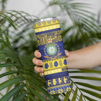 Niue Christmas Skinny Tumbler Monuina e Kilisimasi Hiapo Motifs LT14 - Polynesian Pride