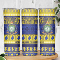 Niue Christmas Skinny Tumbler Monuina e Kilisimasi Hiapo Motifs LT14 - Polynesian Pride