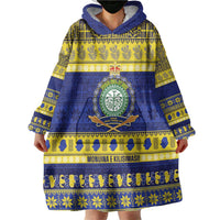 Niue Christmas Wearable Blanket Hoodie Monuina e Kilisimasi Hiapo Motifs LT14 - Polynesian Pride