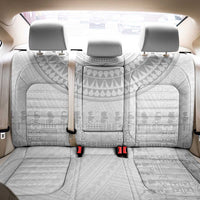 Niue White Sunday Back Car Seat Cover Tapu Fanau Ia Puakenikeni Hiapo Pattern LT14 - Polynesian Pride