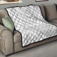Niue White Sunday Quilt Tapu Fanau Ia Puakenikeni Hiapo Pattern - Polynesian Pride