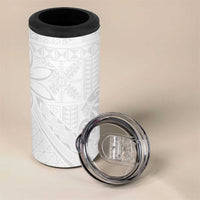 Tapu Fanau Ia Niue 4 in 1 Can Cooler Tumbler Happy White Sunday Unique Hiapo LT14 - Polynesian Pride
