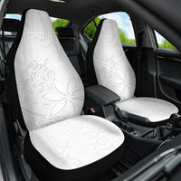 Tapu Fanau Ia Niue Car Seat Cover Happy White Sunday Unique Hiapo LT14 One Size White - Polynesian Pride