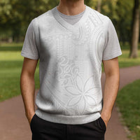 Tapu Fanau Ia Niue Christmas Knitted V-Neck Vest Happy White Sunday Unique Hiapo LT14 - Polynesian Pride