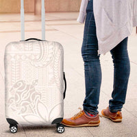 Tapu Fanau Ia Niue Luggage Cover Happy White Sunday Unique Hiapo LT14 White - Polynesian Pride