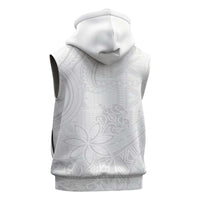Tapu Fanau Ia Niue Sleeveless Hoodie Happy White Sunday Unique Hiapo LT14 - Polynesian Pride