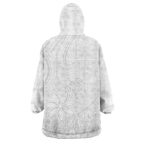 Tapu Fanau Ia Niue Wearable Blanket Hoodie Happy White Sunday Unique Hiapo LT14 - Polynesian Pride