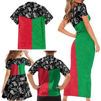Vanuatu Cowboy Family Matching Short Sleeve Bodycon Dress and Hawaiian Shirt Cowboy Symbols Split Stylized LT14 - Polynesian Pride
