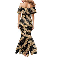 Vanuatu Cowboy Family Matching Mermaid Dress and Hawaiian Shirt Seamless Straw Hats Hibiscus LT14 - Polynesian Pride