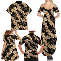 Vanuatu Cowboy Family Matching Summer Maxi Dress and Hawaiian Shirt Seamless Straw Hats Hibiscus LT14 - Polynesian Pride
