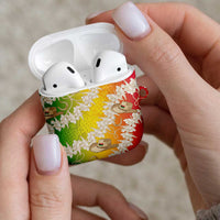 Vanuatu Cowboy AirPods Case Straw Hats Hibiscus With Sand Drawing LT14 - Polynesian Pride