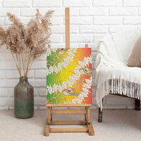 Vanuatu Cowboy Canvas Wall Art Straw Hats Hibiscus With Sand Drawing - Polynesian Pride