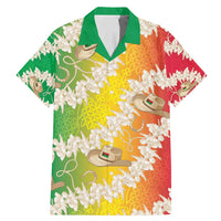 Vanuatu Cowboy Family Matching Mermaid Dress and Hawaiian Shirt Straw Hats Hibiscus With Sand Drawing LT14 Dad's Shirt - Short Sleeve Reggae - Polynesian Pride
