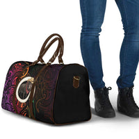 Vanuatu Boar Cowboy Travel Bag Tusk Gradient Polynesian Pattern - Polynesian Pride