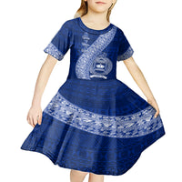 Personalised Fiji Queen Victoria School Kid Short Sleeve Dress Fijian Tapa Pattern LT14 - Polynesian Pride