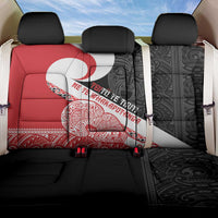Toitu Te Tiriti Me Te Whakaputanga Back Car Seat Cover Maori Wahaika With Haka Face LT14 One Size Red - Polynesian Pride