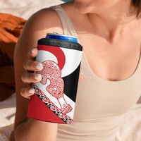 Toitu Te Tiriti Me Te Whakaputanga 4 in 1 Can Cooler Tumbler Maori Wahaika With Haka Face LT14 - Polynesian Pride