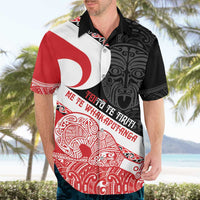 Toitu Te Tiriti Me Te Whakaputanga Hawaiian Shirt Maori Wahaika With Haka Face LT14 - Polynesian Pride