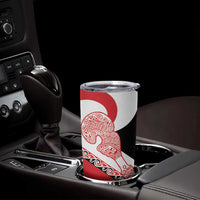 Toitu Te Tiriti Me Te Whakaputanga Tumbler Cup Maori Wahaika With Haka Face LT14 - Polynesian Pride