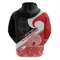 Toitu Te Tiriti Me Te Whakaputanga Zip Hoodie Maori Wahaika With Haka Face LT14 - Polynesian Pride