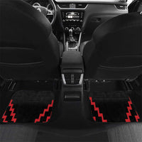 Personalised Toitu Te Tiriti Mana Maori Motuhake Car Mats Aotearoa Haka Face Mix Poutama Art LT14 Set 2pcs - Back Black - Polynesian Pride