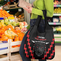 Toitu Te Tiriti Mana Maori Motuhake Grocery Bag Aotearoa Haka Face Mix Poutama Art LT14 - Polynesian Pride