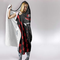 Personalised Toitu Te Tiriti Mana Maori Motuhake Hooded Blanket Aotearoa Haka Face Mix Poutama Art LT14 - Polynesian Pride