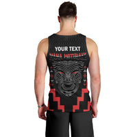 Personalised Toitu Te Tiriti Mana Maori Motuhake Men Tank Top Aotearoa Haka Face Mix Poutama Art LT14 - Polynesian Pride
