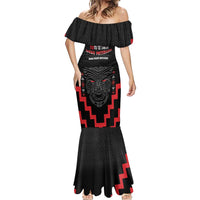 Personalised Toitu Te Tiriti Mana Maori Motuhake Mermaid Dress Aotearoa Haka Face Mix Poutama Art LT14 - Polynesian Pride