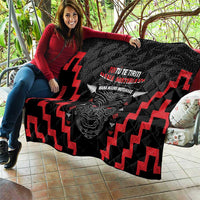 Personalised Toitu Te Tiriti Mana Maori Motuhake Quilt Aotearoa Haka Face Mix Poutama Art LT14 - Polynesian Pride