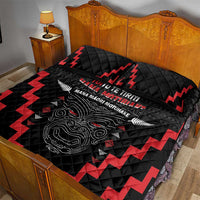 Personalised Toitu Te Tiriti Mana Maori Motuhake Quilt Bed Set Aotearoa Haka Face Mix Poutama Art LT14 - Polynesian Pride