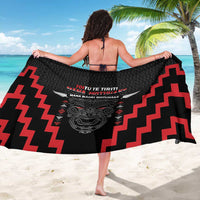 Personalised Toitu Te Tiriti Mana Maori Motuhake Sarong Aotearoa Haka Face Mix Poutama Art LT14 - Polynesian Pride