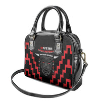Personalised Toitu Te Tiriti Mana Maori Motuhake Shoulder Handbag Aotearoa Haka Face Mix Poutama Art LT14 - Polynesian Pride