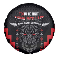 Personalised Toitu Te Tiriti Mana Maori Motuhake Spare Tire Cover Aotearoa Haka Face Mix Poutama Art LT14 - Polynesian Pride