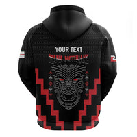 Personalised Toitu Te Tiriti Mana Maori Motuhake Zip Hoodie Aotearoa Haka Face Mix Poutama Art LT14 - Polynesian Pride
