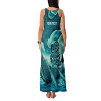 Personalised New Zealand Waitangi Day Family Matching Tank Maxi Dress and Hawaiian Shirt Hei Tiki With Maori Waka - Whakarare Pattern LT14 - Polynesian Pride