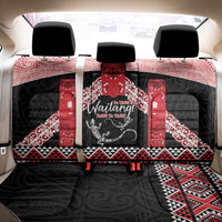 Toitu Te Tiriti O Waitangi Back Car Seat Cover Maori Wharenui With Taniko Motifs LT14 - Polynesian Pride