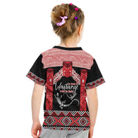 Toitu Te Tiriti O Waitangi Kid T Shirt Maori Wharenui With Taniko Motifs LT14 - Polynesian Pride