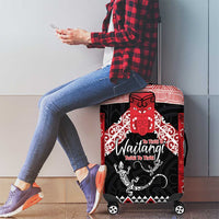 Toitu Te Tiriti O Waitangi Luggage Cover Maori Wharenui With Taniko Motifs LT14 - Polynesian Pride