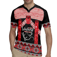 Toitu Te Tiriti O Waitangi Rugby Jersey Maori Wharenui With Taniko Motifs LT14 - Polynesian Pride
