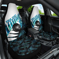 New Zealand Lawn Bowls Custom Car Seat Cover Aotearoa Silver Fern Paua Shell LT14 One Size Black - Polynesian Pride
