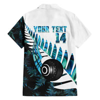 New Zealand Lawn Bowls Custom Family Matching Off Shoulder Maxi Dress and Hawaiian Shirt Aotearoa Silver Fern Paua Shell LT14 - Polynesian Pride