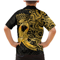Polynesia Bone Cancer Awareness Family Matching Mermaid Dress and Hawaiian Shirt Fight Warriors LT14 - Polynesian Pride