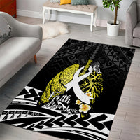 Polynesia World Lung Cancer Day Area Rug Faith Hope Love
