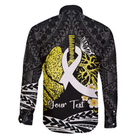Personalised Polynesia World Lung Cancer Day Family Matching Short Sleeve Bodycon Dress and Hawaiian Shirt Faith Hope Love LT14 - Polynesian Pride