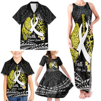 Personalised Polynesia World Lung Cancer Day Family Matching Tank Maxi Dress and Hawaiian Shirt Faith Hope Love LT14 - Polynesian Pride