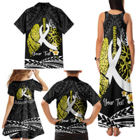 Personalised Polynesia World Lung Cancer Day Family Matching Tank Maxi Dress and Hawaiian Shirt Faith Hope Love LT14 - Polynesian Pride