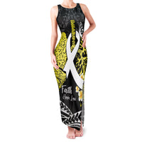 Personalised Polynesia World Lung Cancer Day Family Matching Tank Maxi Dress and Hawaiian Shirt Faith Hope Love LT14 Mom's Dress Black - Polynesian Pride