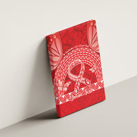 Personalised In September We Wear Red Canvas Wall Art Polynesia Blood Cancer Awareness