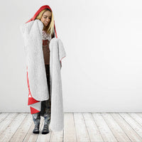 Personalised In September We Wear Red Hooded Blanket Polynesia Blood Cancer Awareness